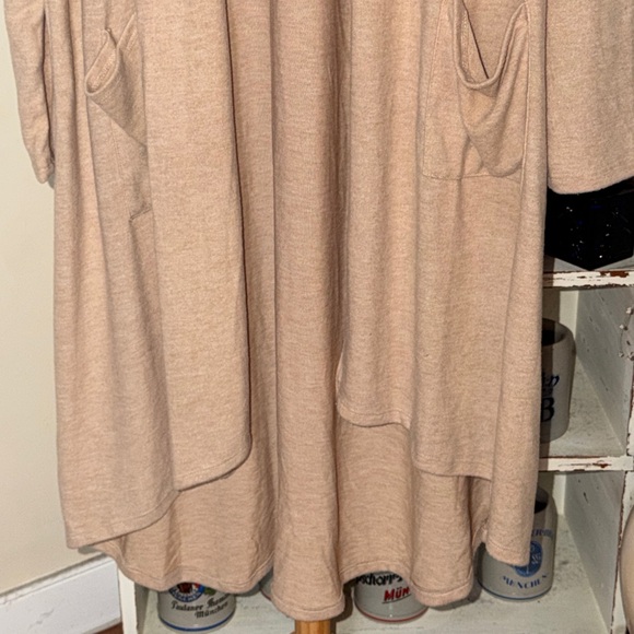 Jade By Jane XL Beautiful khaki EXTREMELY soft long cardigan.Waterfall front.EUC - Picture 5 of 6